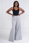 High Waist Wide Leg Sweat Pant (Grey)