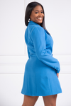 Double Breasted Blazer Dress (Blue)