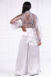 Gray Organza Blouse
