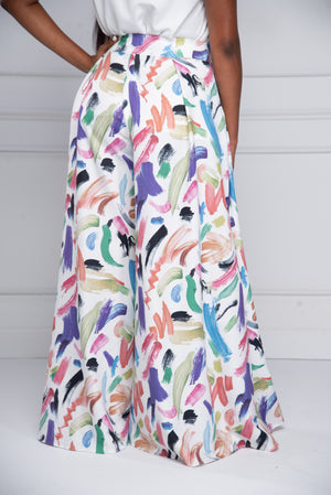Paint Stroke Palazzo Pant