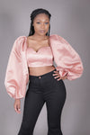 Dramatic Balloon Sleeve Crop (Blush)