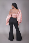 Dramatic Balloon Sleeve Crop (Blush)