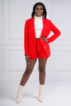 Oversized Tweed Blazer (Orange)